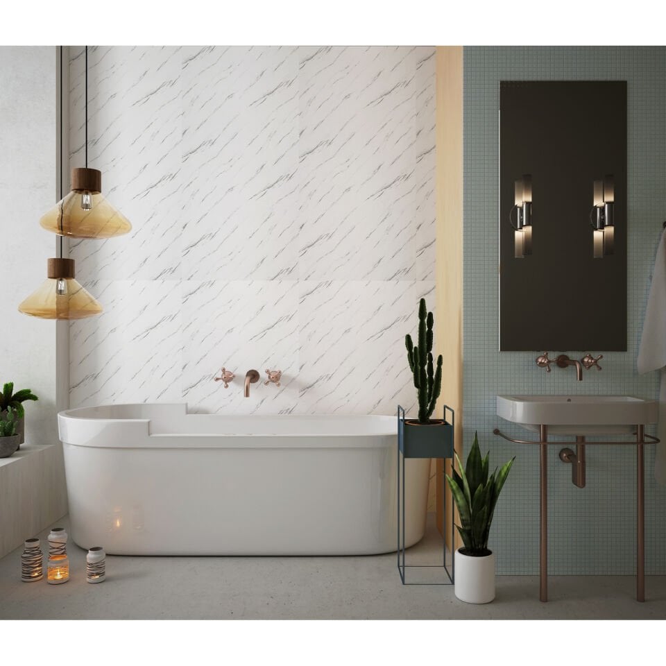 Kendinden Yapışkanlı PVC Duvar & Zemin Kaplama 120x60 cm Suya Dayanıklı Dekoratif Panel