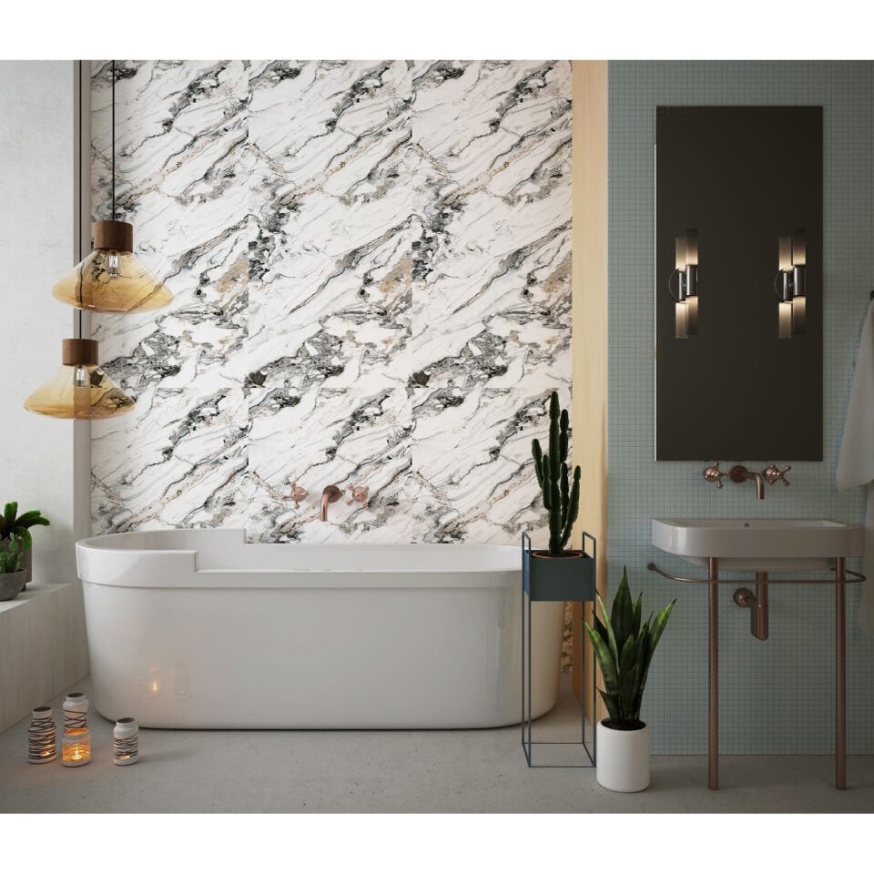 Kendinden Yapışkanlı PVC Duvar & Zemin Kaplama 120x60 cm Suya Dayanıklı Dekoratif Panel
