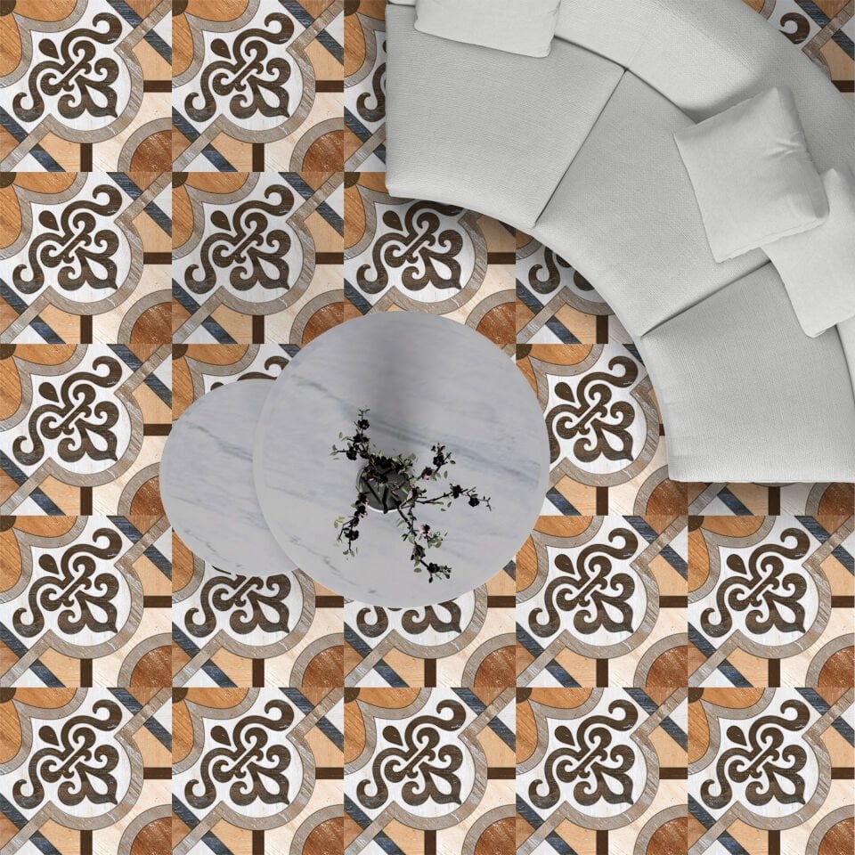 Kendinden Yapışkanlı PVC Duvar & Zemin Kaplama 30x30 cm Suya Dayanıklı Dekoratif Panel