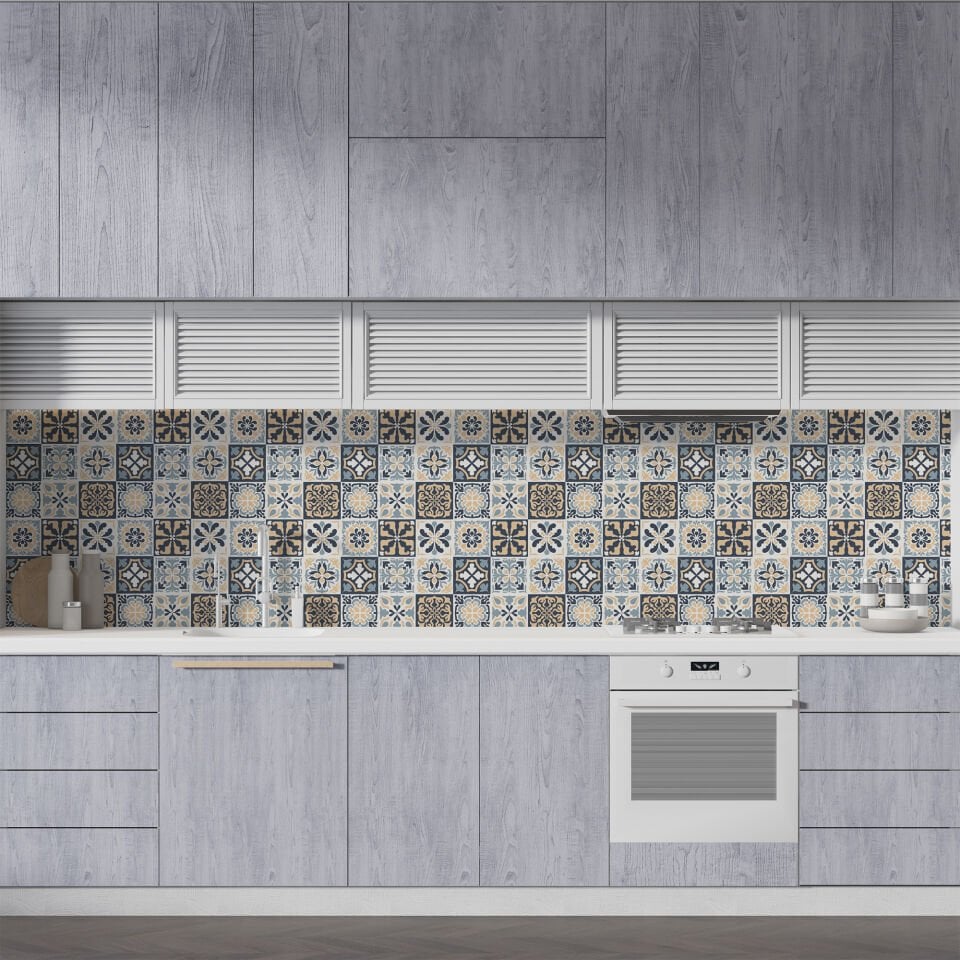 Kendinden Yapışkanlı PVC Duvar & Zemin Kaplama 30x30 cm Suya Dayanıklı Dekoratif Panel