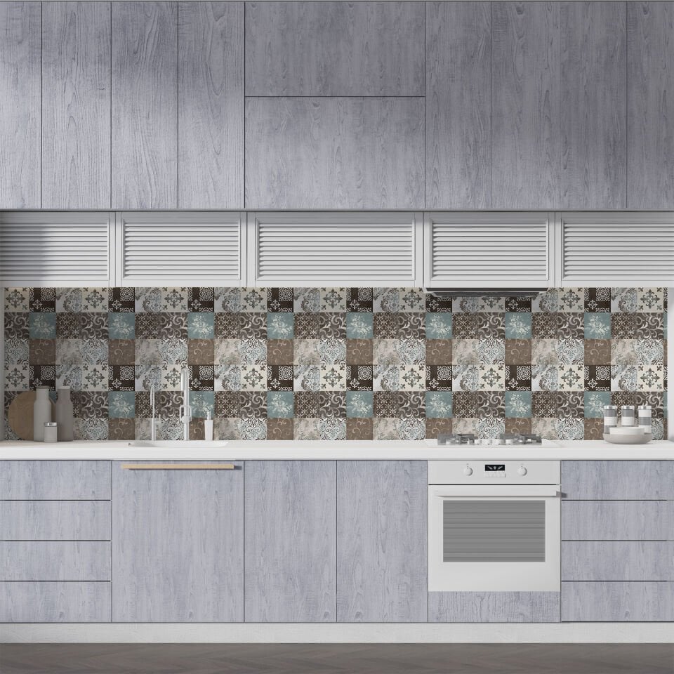 Kendinden Yapışkanlı PVC Duvar & Zemin Kaplama 30x30 cm Suya Dayanıklı Dekoratif Panel