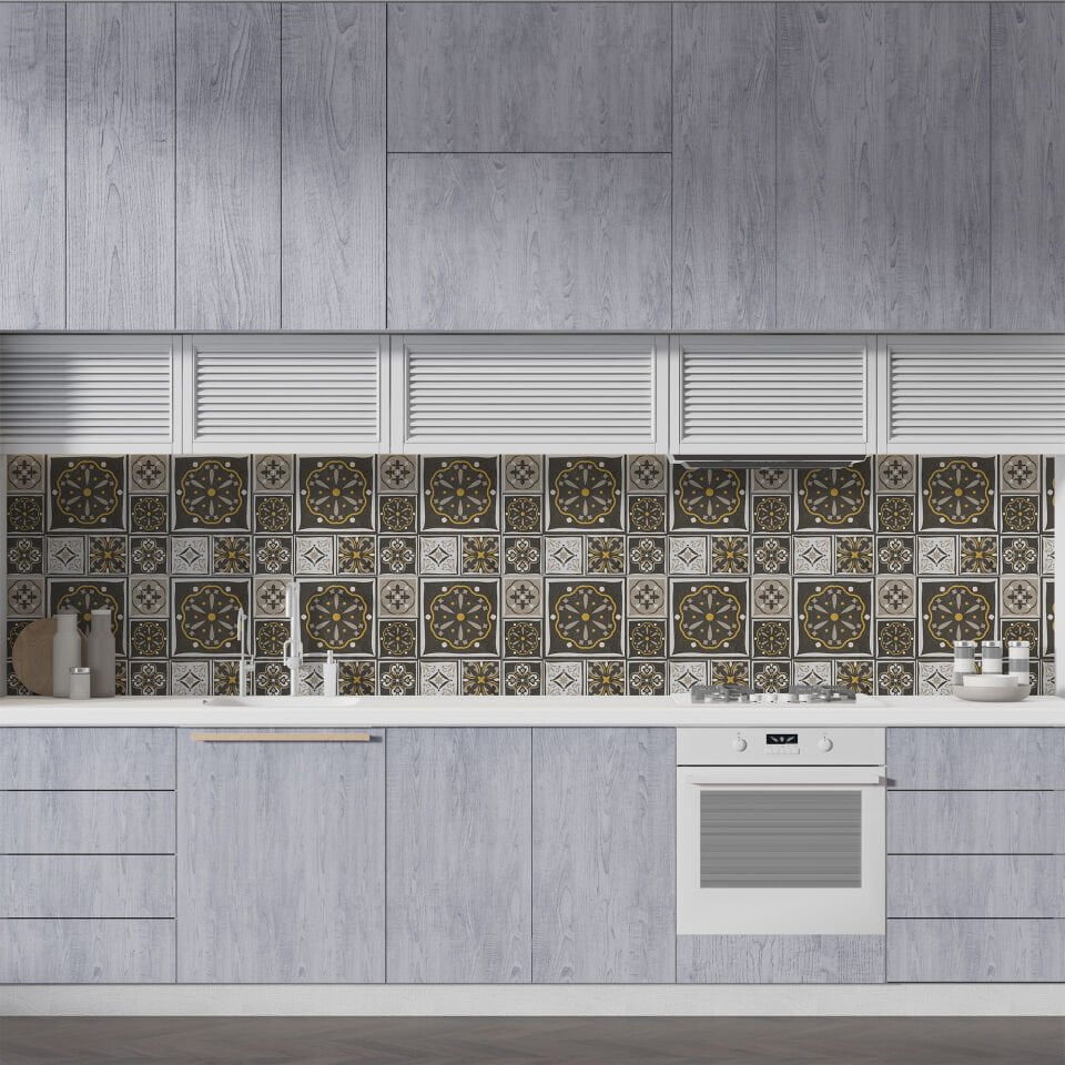 Kendinden Yapışkanlı PVC Duvar & Zemin Kaplama 30x30 cm Suya Dayanıklı Dekoratif Panel