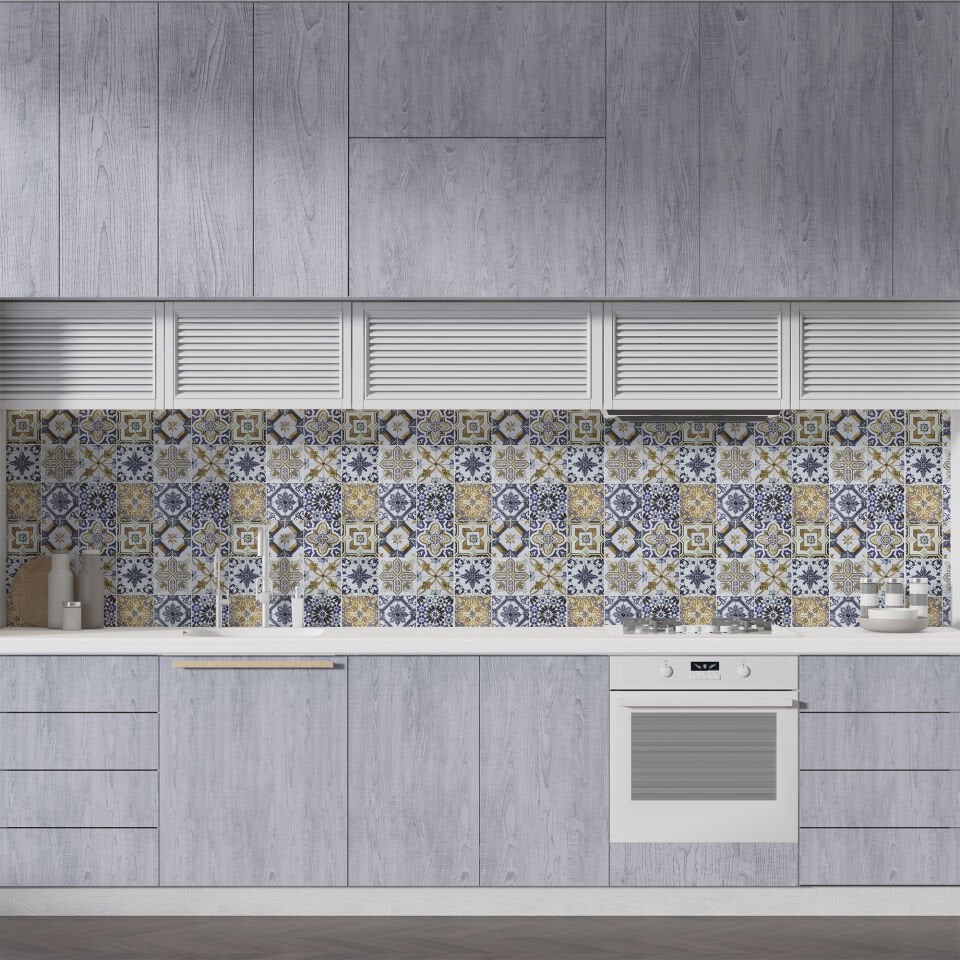 Kendinden Yapışkanlı PVC Duvar & Zemin Kaplama 30x30 cm Suya Dayanıklı Dekoratif Panel