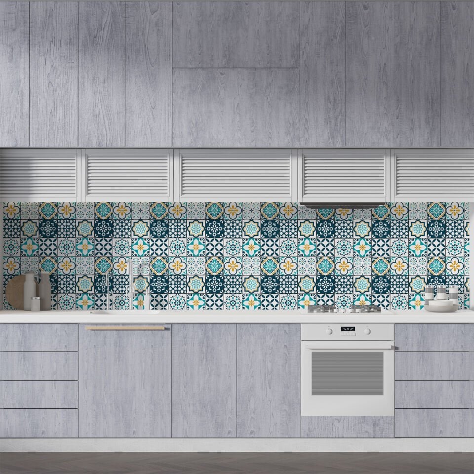 Kendinden Yapışkanlı PVC Duvar & Zemin Kaplama 30x30 cm Suya Dayanıklı Dekoratif Panel