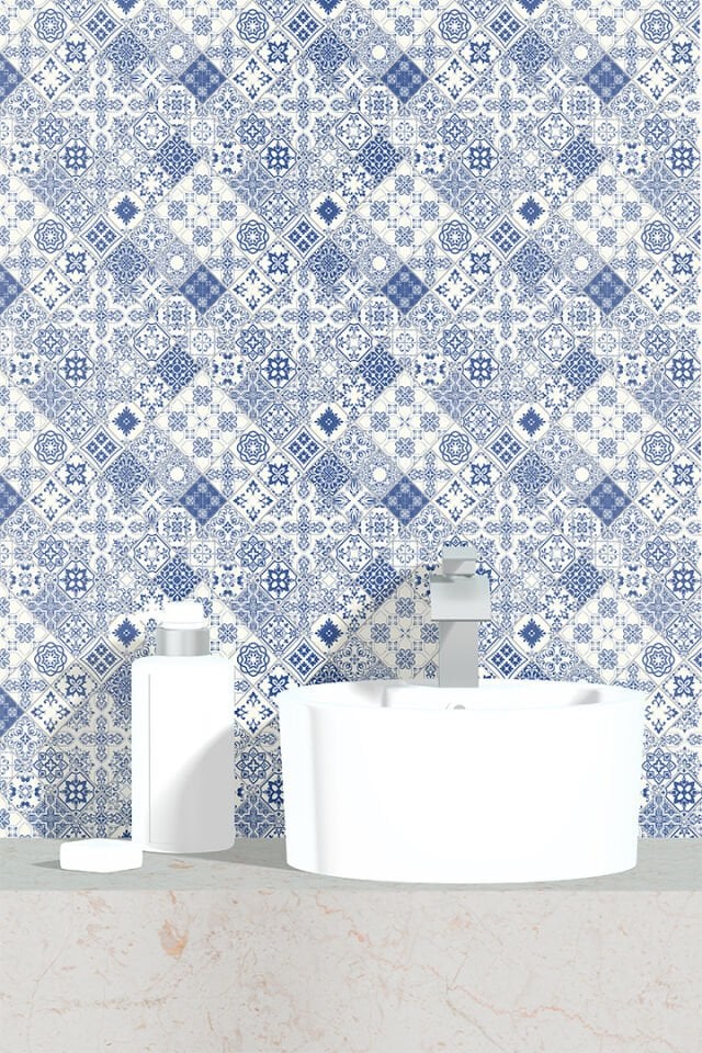 Kendinden Yapışkanlı PVC Duvar & Zemin Kaplama 30x30 cm Suya Dayanıklı Dekoratif Panel