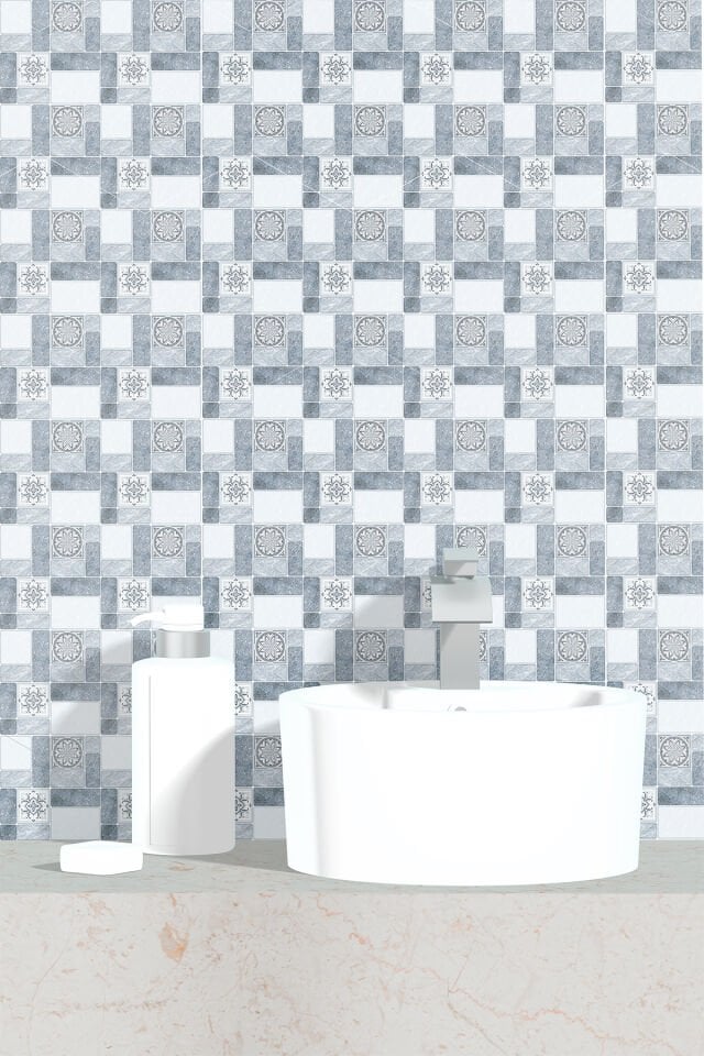 Kendinden Yapışkanlı PVC Duvar & Zemin Kaplama 30x30 cm Suya Dayanıklı Dekoratif Panel
