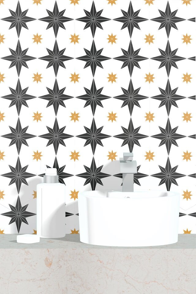 Kendinden Yapışkanlı PVC Duvar & Zemin Kaplama 30x30 cm Suya Dayanıklı Dekoratif Panel