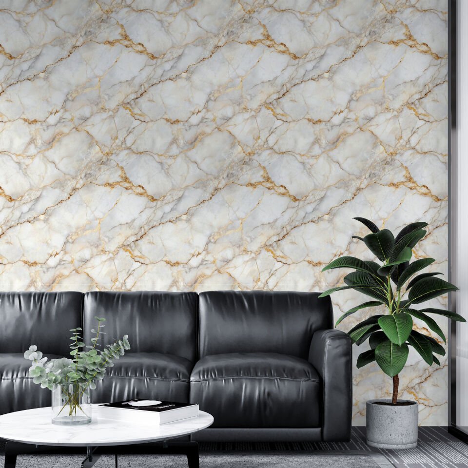Kendinden Yapışkanlı PVC Duvar & Zemin Kaplama 60x60 cm Suya Dayanıklı Dekoratif Panel